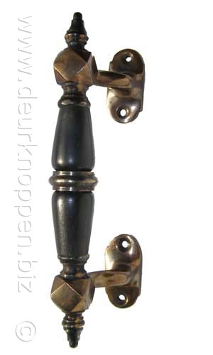 Deurgreep-raamgreep-keukengreep ton model, ebbenhout brons